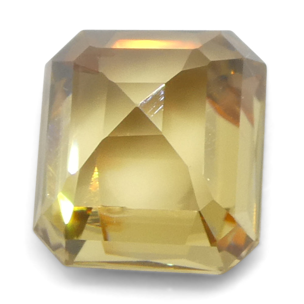 2.75ct Natural Earth Mined Octagon/Emerald Cut Master Brilliant Cut Orange-Yellow Zircon from Sri Lanka - Skyjems Wholesale Gemstones