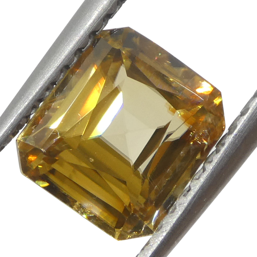 2.75ct Natural Earth Mined Octagon/Emerald Cut Master Brilliant Cut Orange-Yellow Zircon from Sri Lanka - Skyjems Wholesale Gemstones