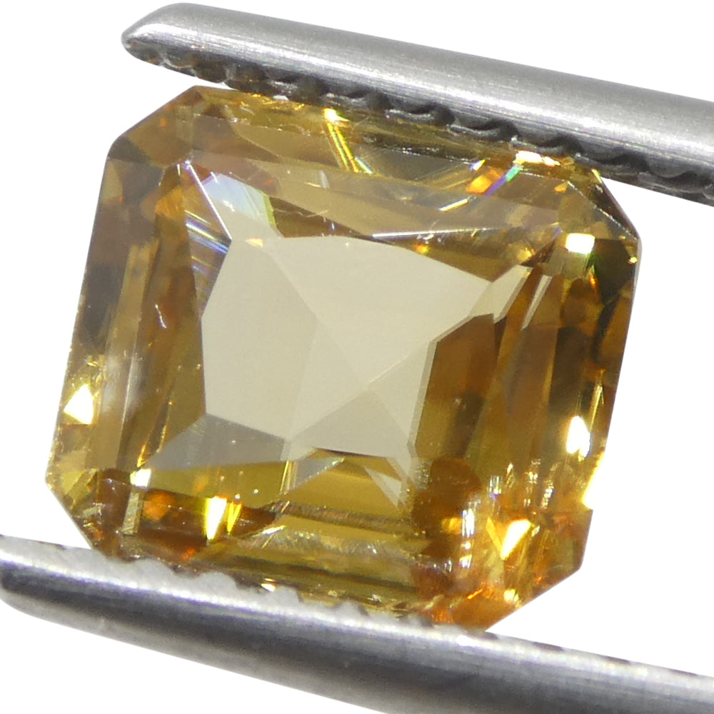 2.75ct Natural Earth Mined Octagon/Emerald Cut Master Brilliant Cut Orange-Yellow Zircon from Sri Lanka - Skyjems Wholesale Gemstones