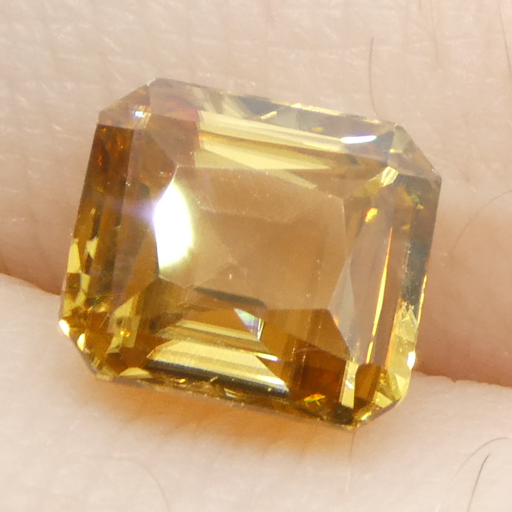 2.75ct Natural Earth Mined Octagon/Emerald Cut Master Brilliant Cut Orange-Yellow Zircon from Sri Lanka - Skyjems Wholesale Gemstones