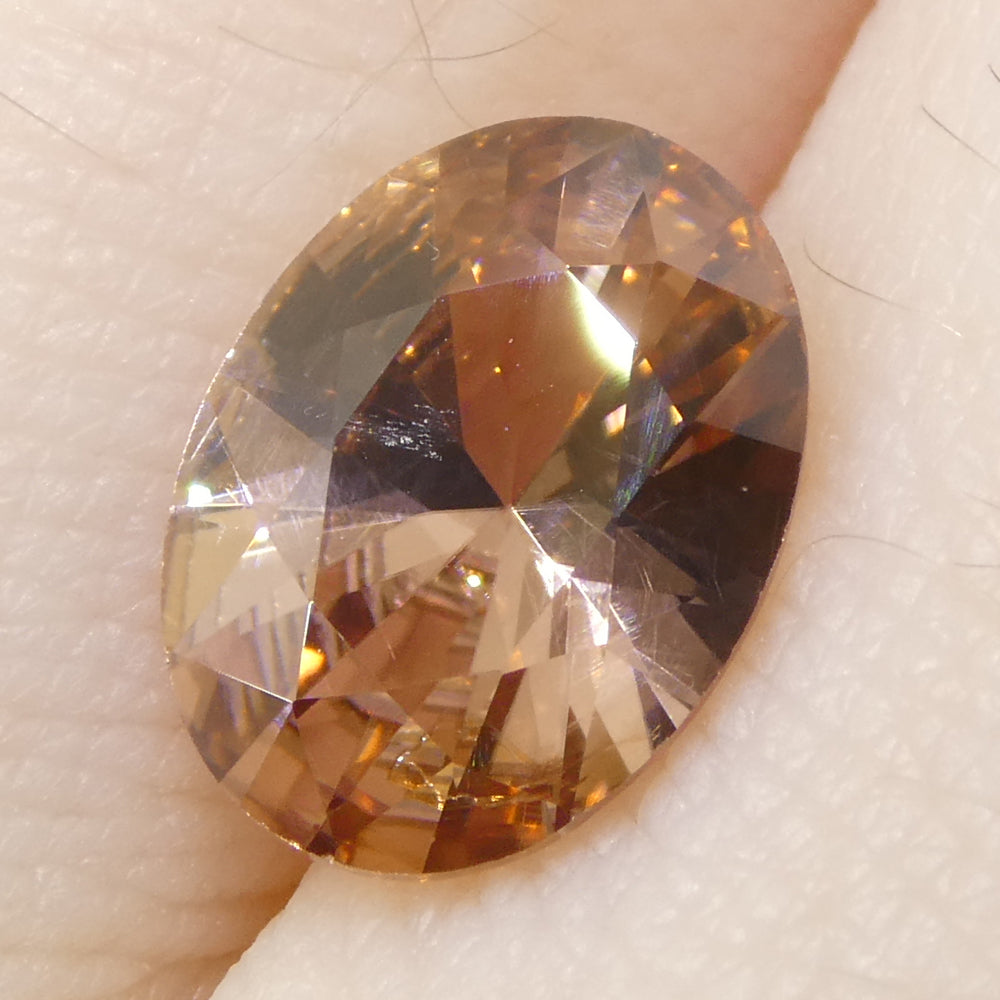 2.31ct Natural Earth Mined Oval Master Brilliant Cut Orange-Pink Zircon from Sri Lanka - Skyjems Wholesale Gemstones