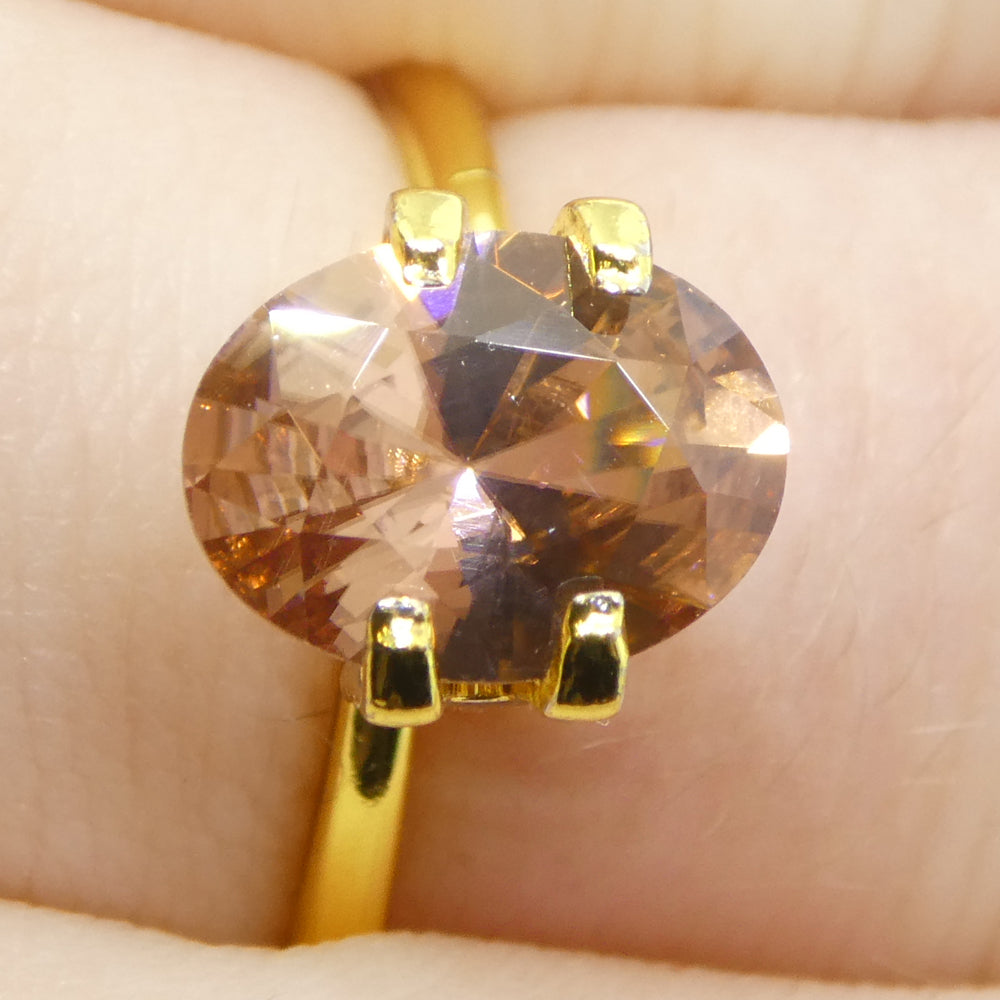 2.31ct Natural Earth Mined Oval Master Brilliant Cut Orange-Pink Zircon from Sri Lanka - Skyjems Wholesale Gemstones