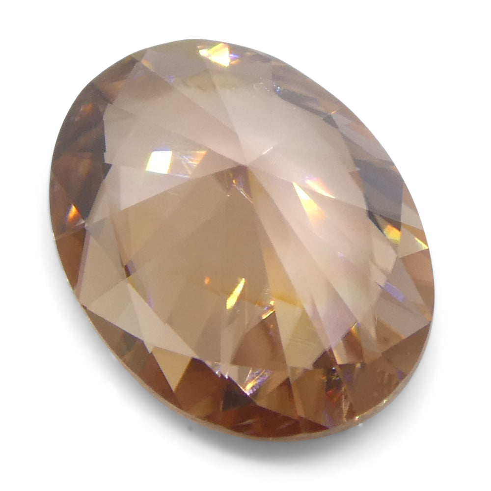 2.31ct Natural Earth Mined Oval Master Brilliant Cut Orange-Pink Zircon from Sri Lanka - Skyjems Wholesale Gemstones