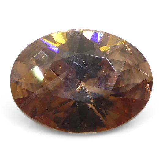 Zircon 2.16 cts 9.04 x 6.85 x 4.14 mm Oval Orange-Pink  $650