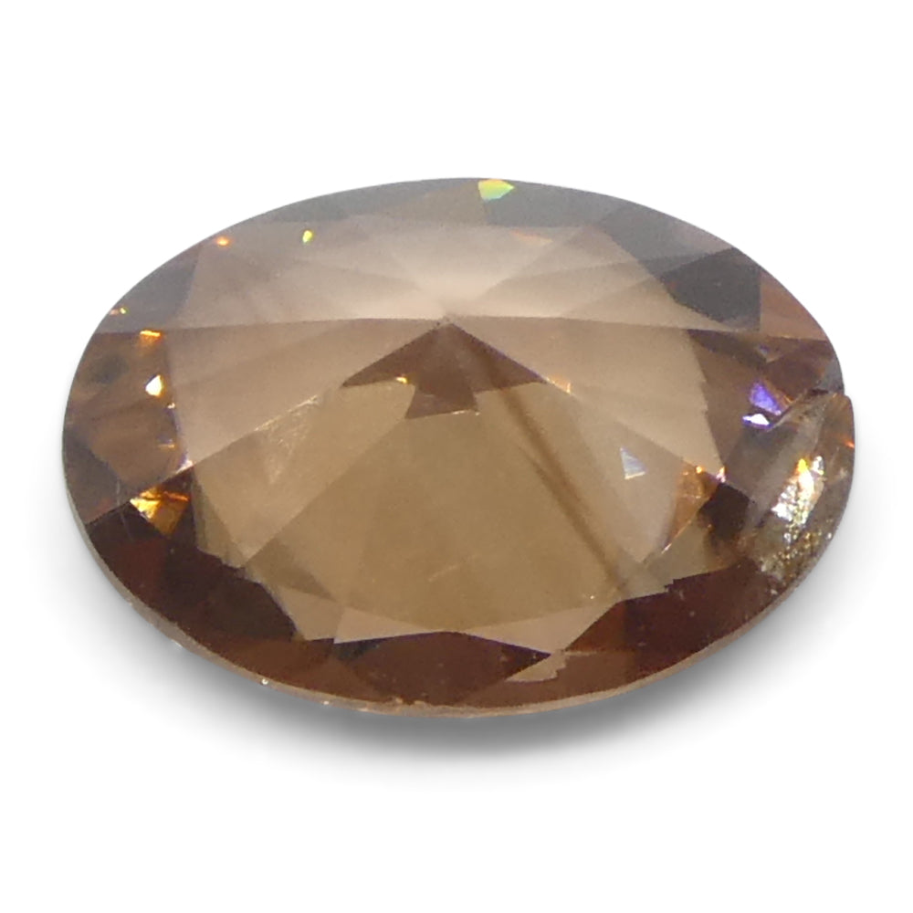 2.16ct Natural Earth Mined Oval Master Brilliant Cut Orange-Pink Zircon from Sri Lanka - Skyjems Wholesale Gemstones