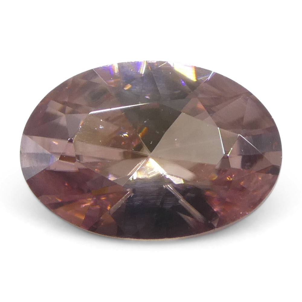 1.31ct Pink Zircon Oval Brilliant Cut Gemstone from Sri Lanka by SkyJems Canadian Gem Specialists