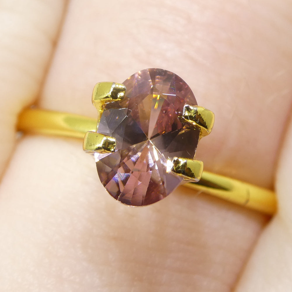 1.31ct Natural Earth Mined Oval Master Brilliant Cut Pink Zircon from Sri Lanka - Skyjems Wholesale Gemstones