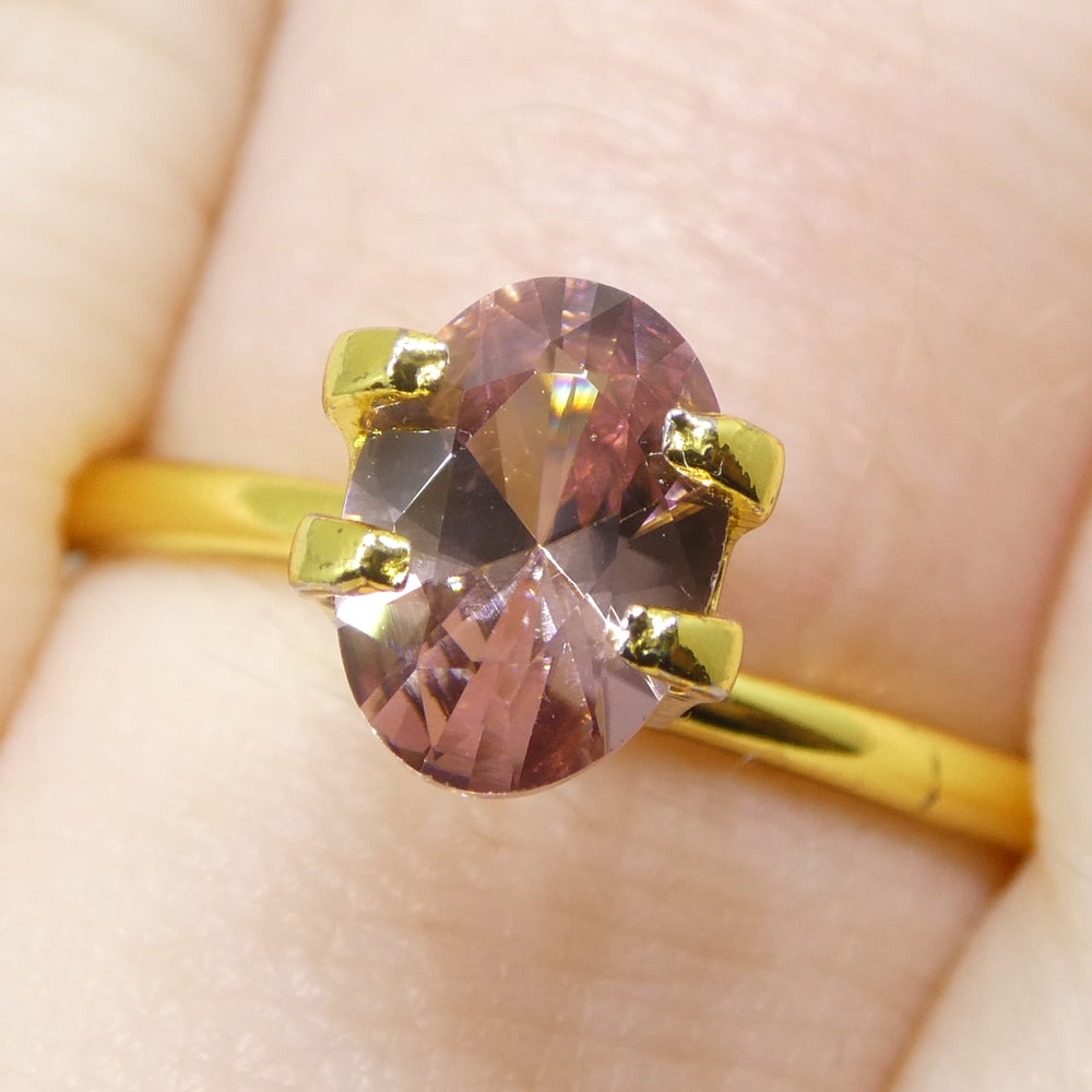 1.31ct Natural Earth Mined Oval Master Brilliant Cut Pink Zircon from Sri Lanka - Skyjems Wholesale Gemstones