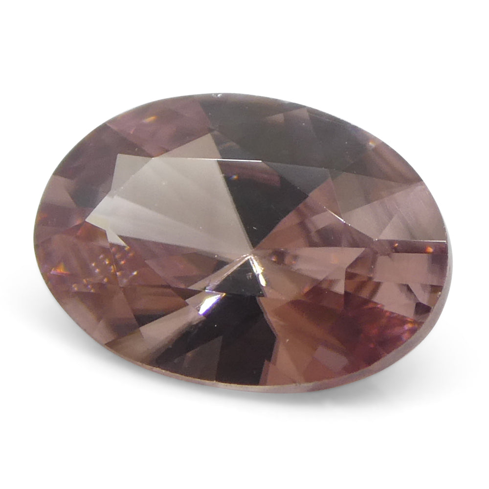 1.31ct Natural Earth Mined Oval Master Brilliant Cut Pink Zircon from Sri Lanka - Skyjems Wholesale Gemstones