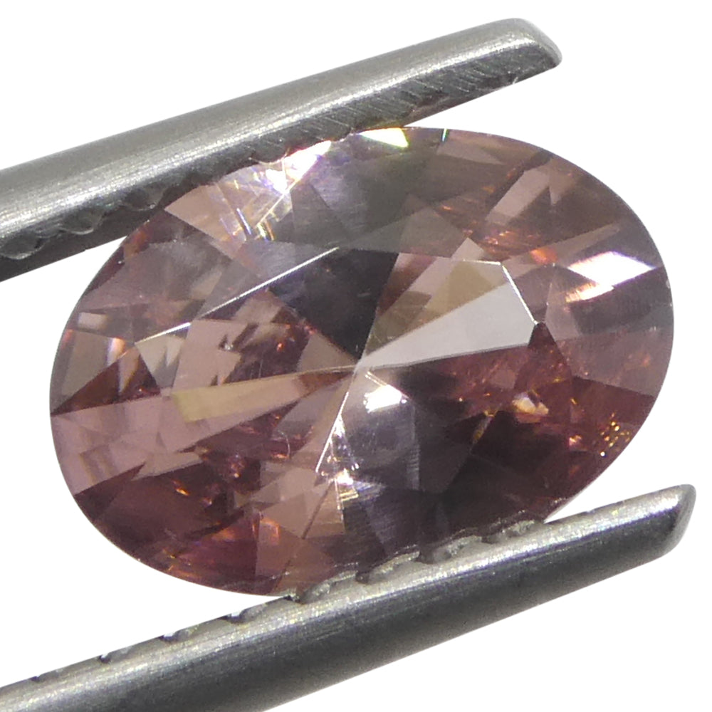 1.31ct Natural Earth Mined Oval Master Brilliant Cut Pink Zircon from Sri Lanka - Skyjems Wholesale Gemstones