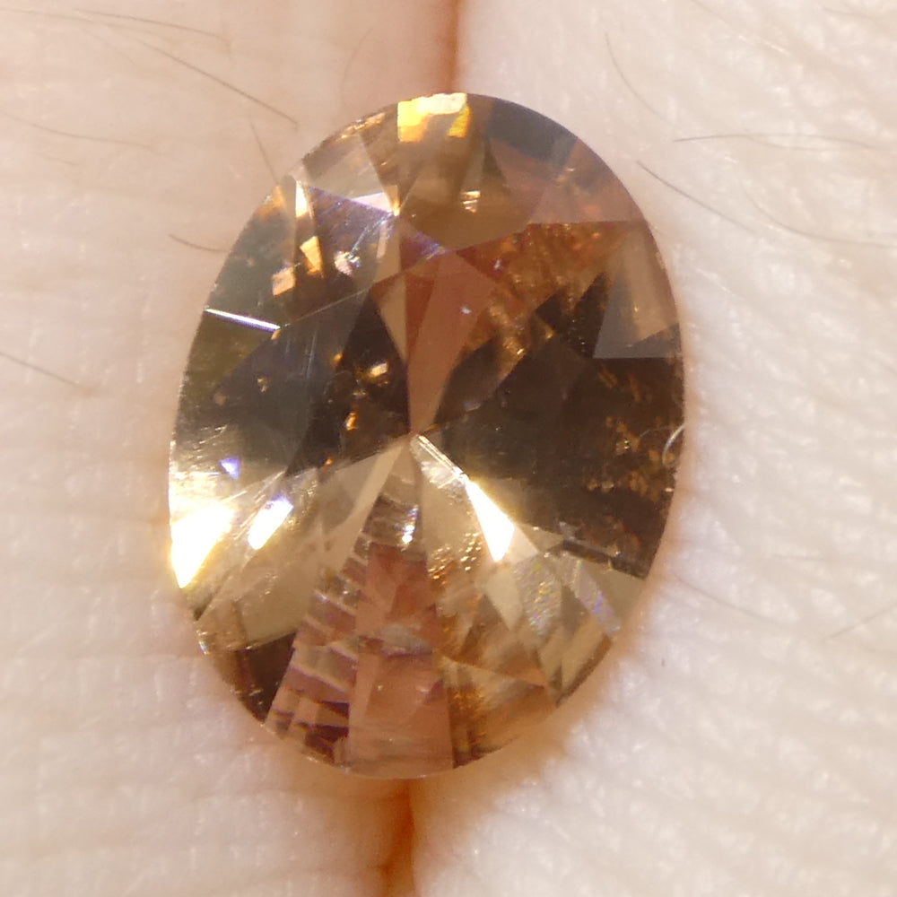 1.96ct Natural Earth Mined Oval Master Brilliant Cut Pink-Orange Zircon from Sri Lanka - Skyjems Wholesale Gemstones
