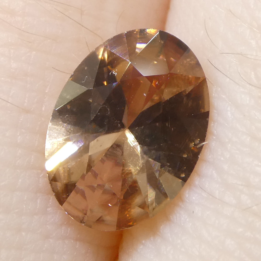 1.96ct Natural Earth Mined Oval Master Brilliant Cut Pink-Orange Zircon from Sri Lanka - Skyjems Wholesale Gemstones