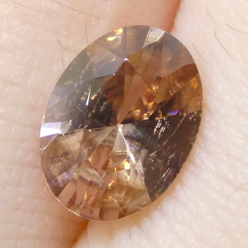 1.97ct Natural Earth Mined Oval Master Brilliant Cut Pink-Orange Zircon from Sri Lanka - Skyjems Wholesale Gemstones