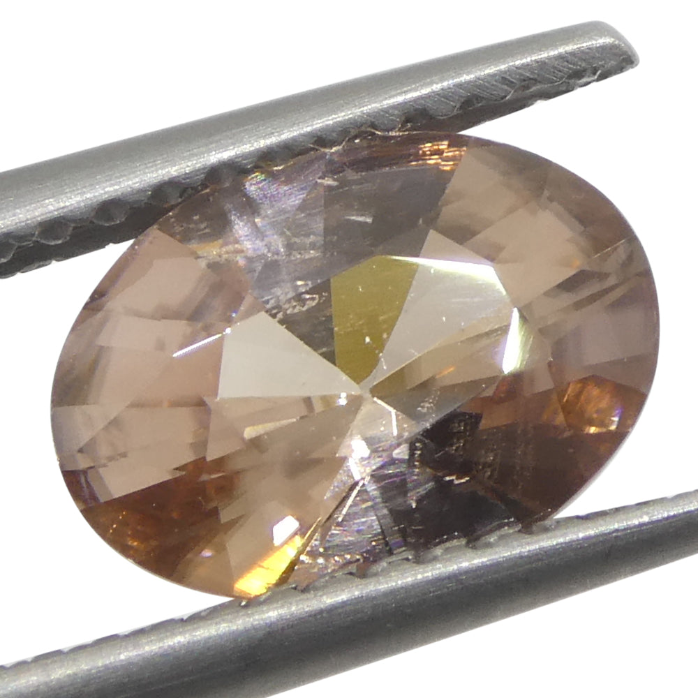 1.97ct Natural Earth Mined Oval Master Brilliant Cut Pink-Orange Zircon from Sri Lanka - Skyjems Wholesale Gemstones
