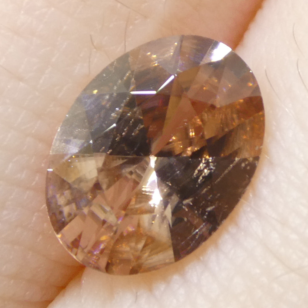 1.97ct Natural Earth Mined Oval Master Brilliant Cut Pink-Orange Zircon from Sri Lanka - Skyjems Wholesale Gemstones