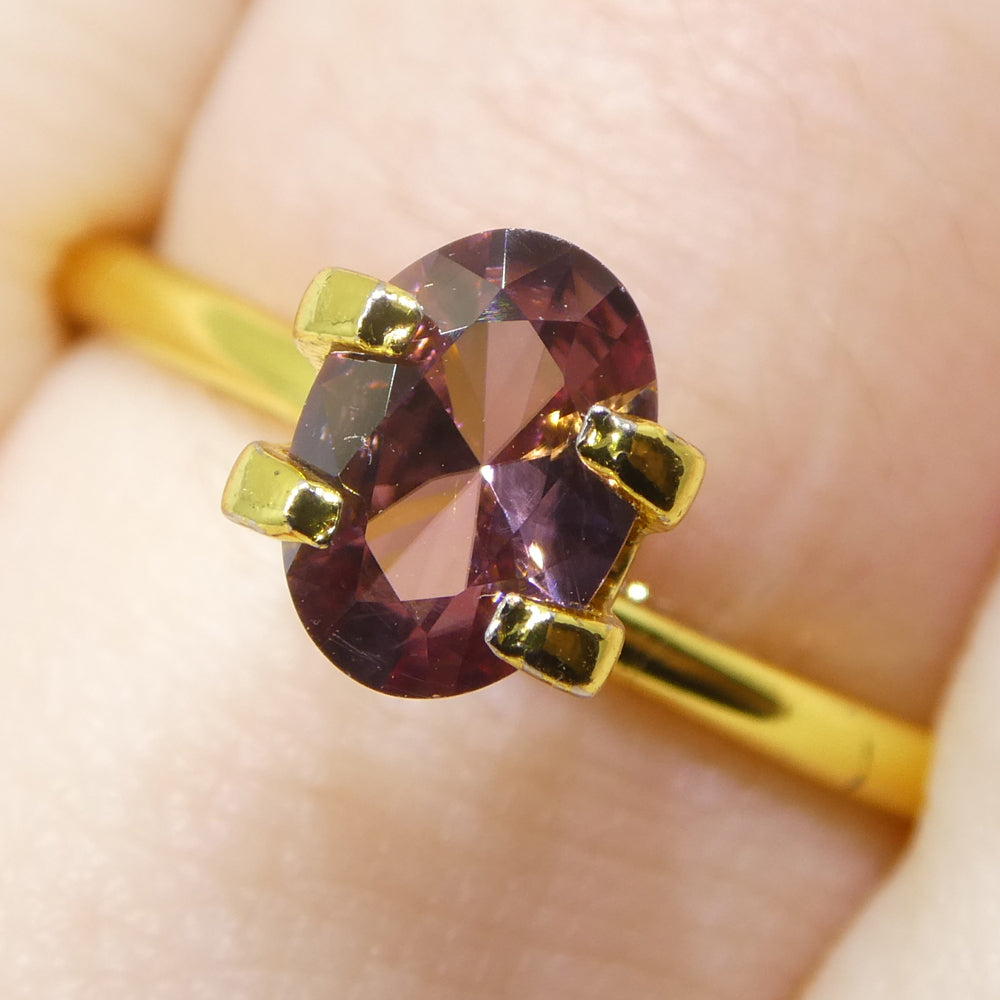 0.95ct Natural Earth Mined Oval Master Brilliant Cut Pink Zircon from Sri Lanka - Skyjems Wholesale Gemstones