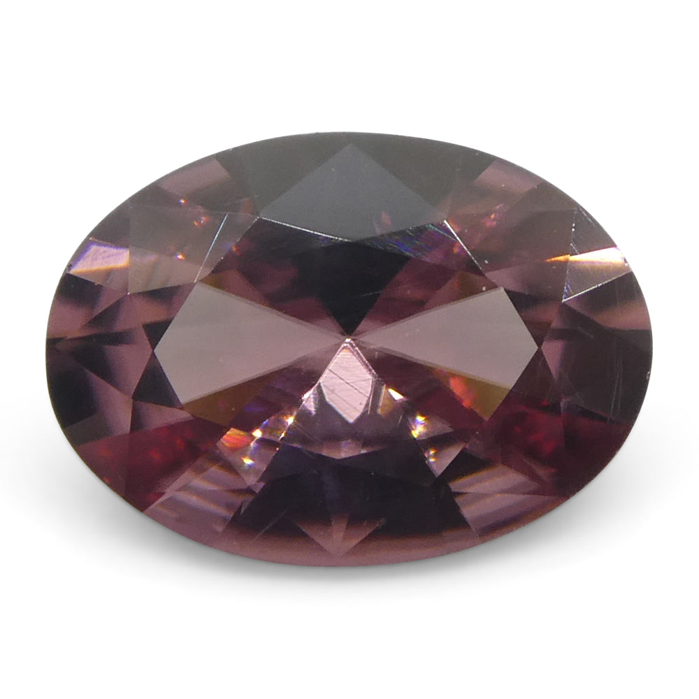 0.95ct Natural Earth Mined Oval Master Brilliant Cut Pink Zircon from Sri Lanka - Skyjems Wholesale Gemstones