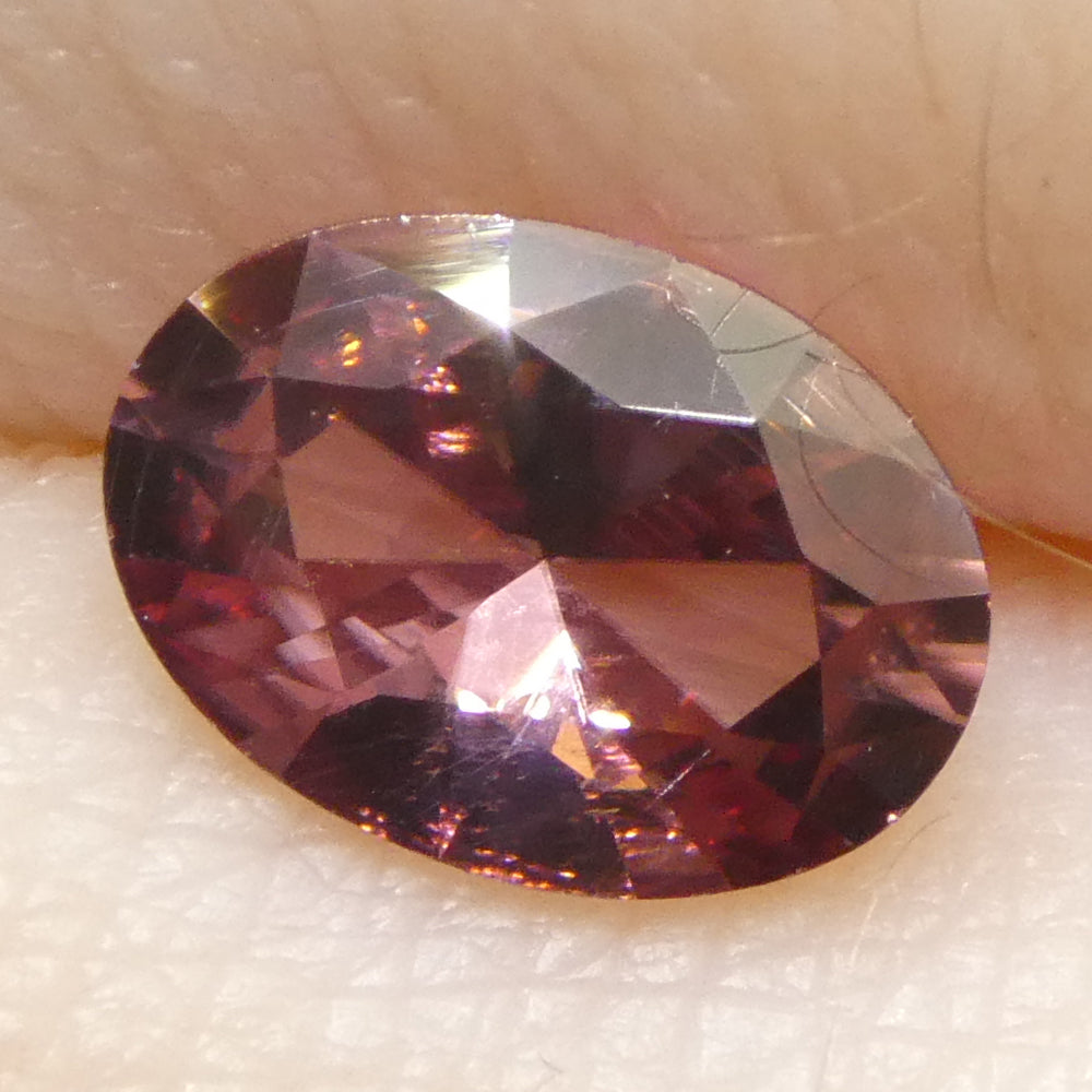 0.95ct Natural Earth Mined Oval Master Brilliant Cut Pink Zircon from Sri Lanka - Skyjems Wholesale Gemstones