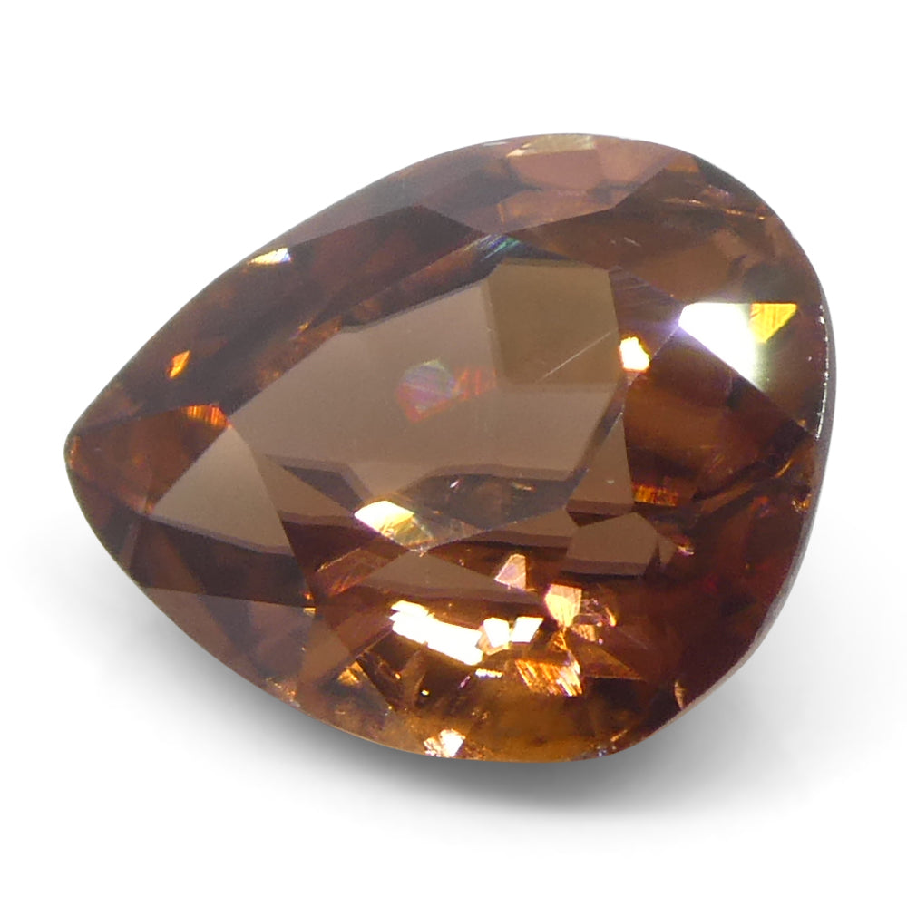 2.08ct Natural Earth Mined Pear Master Brilliant Cut Orange Zircon from Sri Lanka - Skyjems Wholesale Gemstones