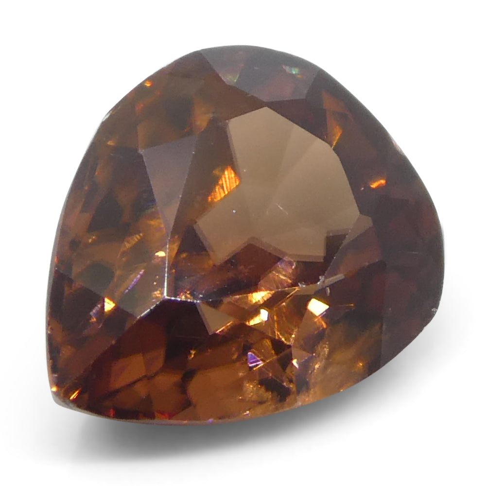 2.08ct Natural Earth Mined Pear Master Brilliant Cut Orange Zircon from Sri Lanka - Skyjems Wholesale Gemstones