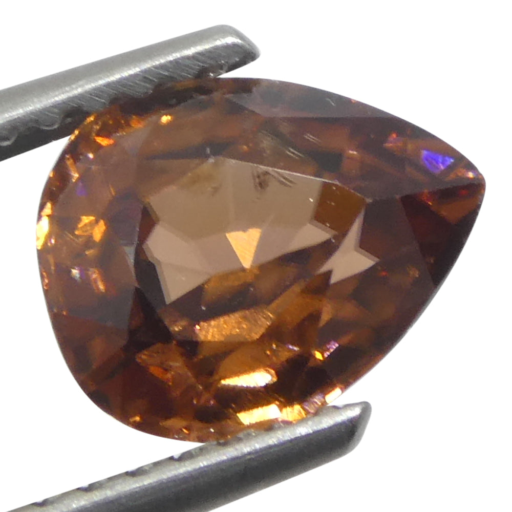 2.08ct Natural Earth Mined Pear Master Brilliant Cut Orange Zircon from Sri Lanka - Skyjems Wholesale Gemstones