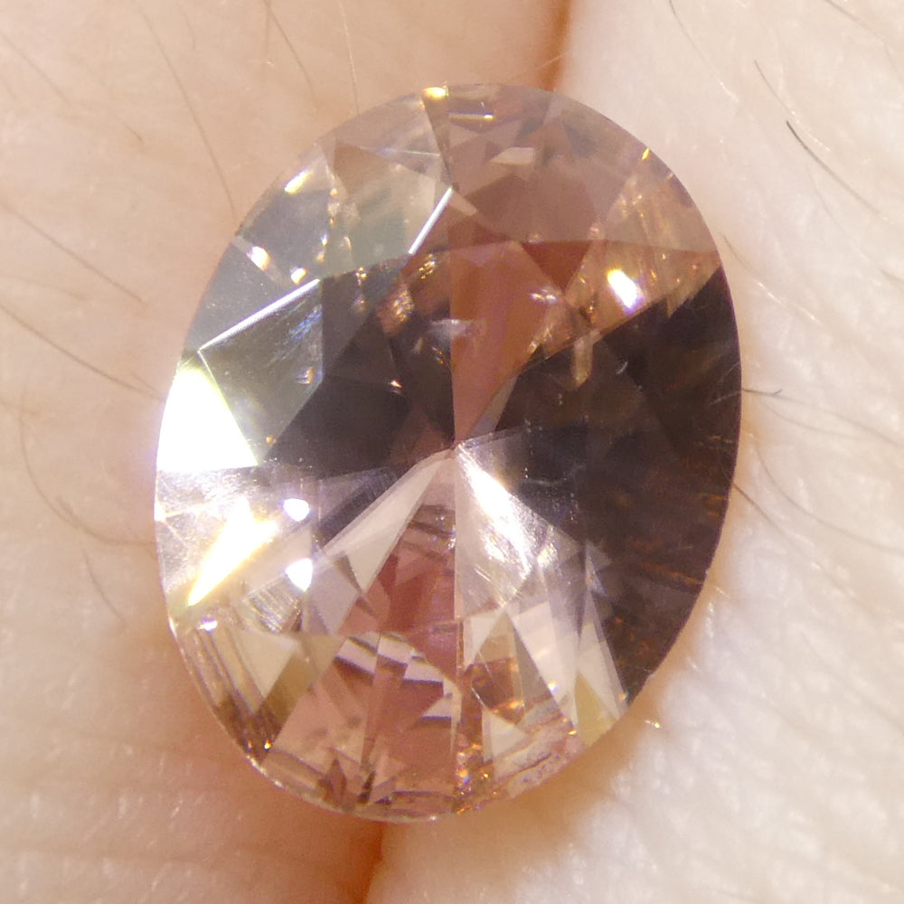 1.78ct Natural Earth Mined Oval Master Brilliant Cut Pink Zircon from Sri Lanka - Skyjems Wholesale Gemstones