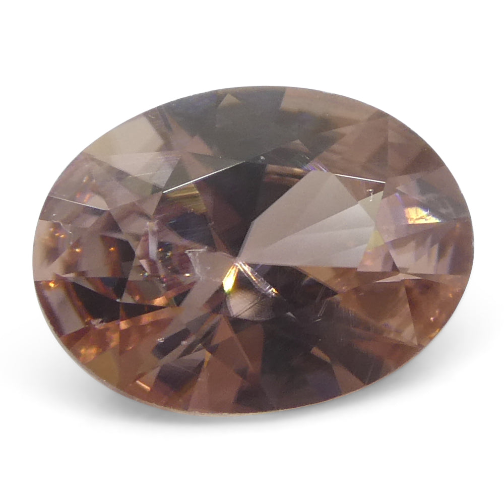 1.78ct Natural Earth Mined Oval Master Brilliant Cut Pink Zircon from Sri Lanka - Skyjems Wholesale Gemstones