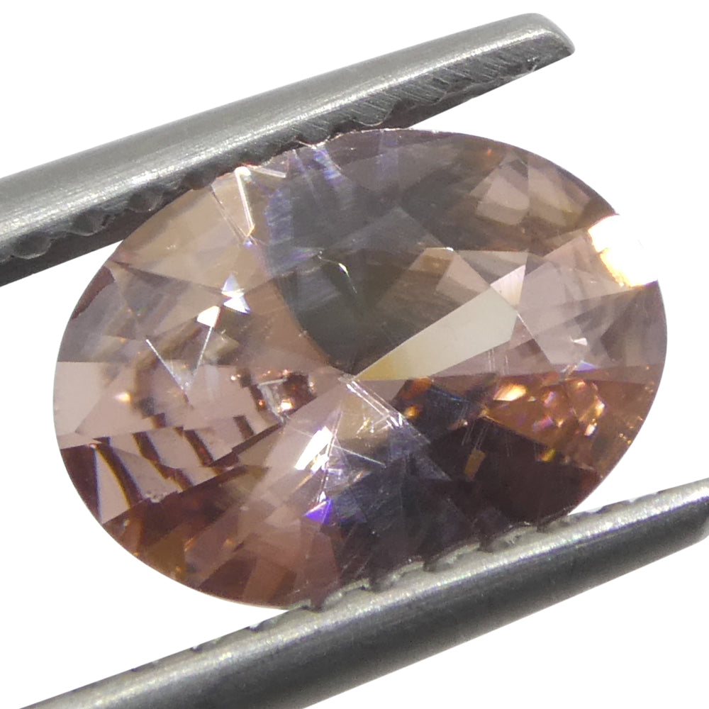 1.78ct Natural Earth Mined Oval Master Brilliant Cut Pink Zircon from Sri Lanka - Skyjems Wholesale Gemstones