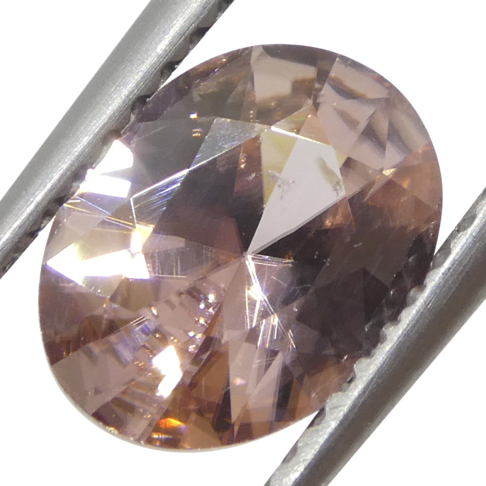 1.78ct Natural Earth Mined Oval Master Brilliant Cut Pink Zircon from Sri Lanka - Skyjems Wholesale Gemstones