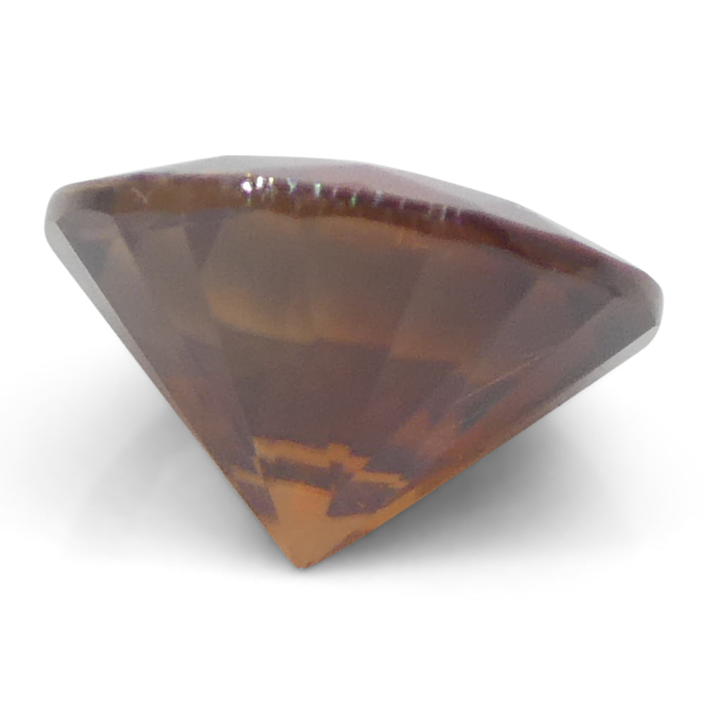 0.8ct Natural Earth Mined Round Master Brilliant Cut Orange Zircon from Sri Lanka - Skyjems Wholesale Gemstones