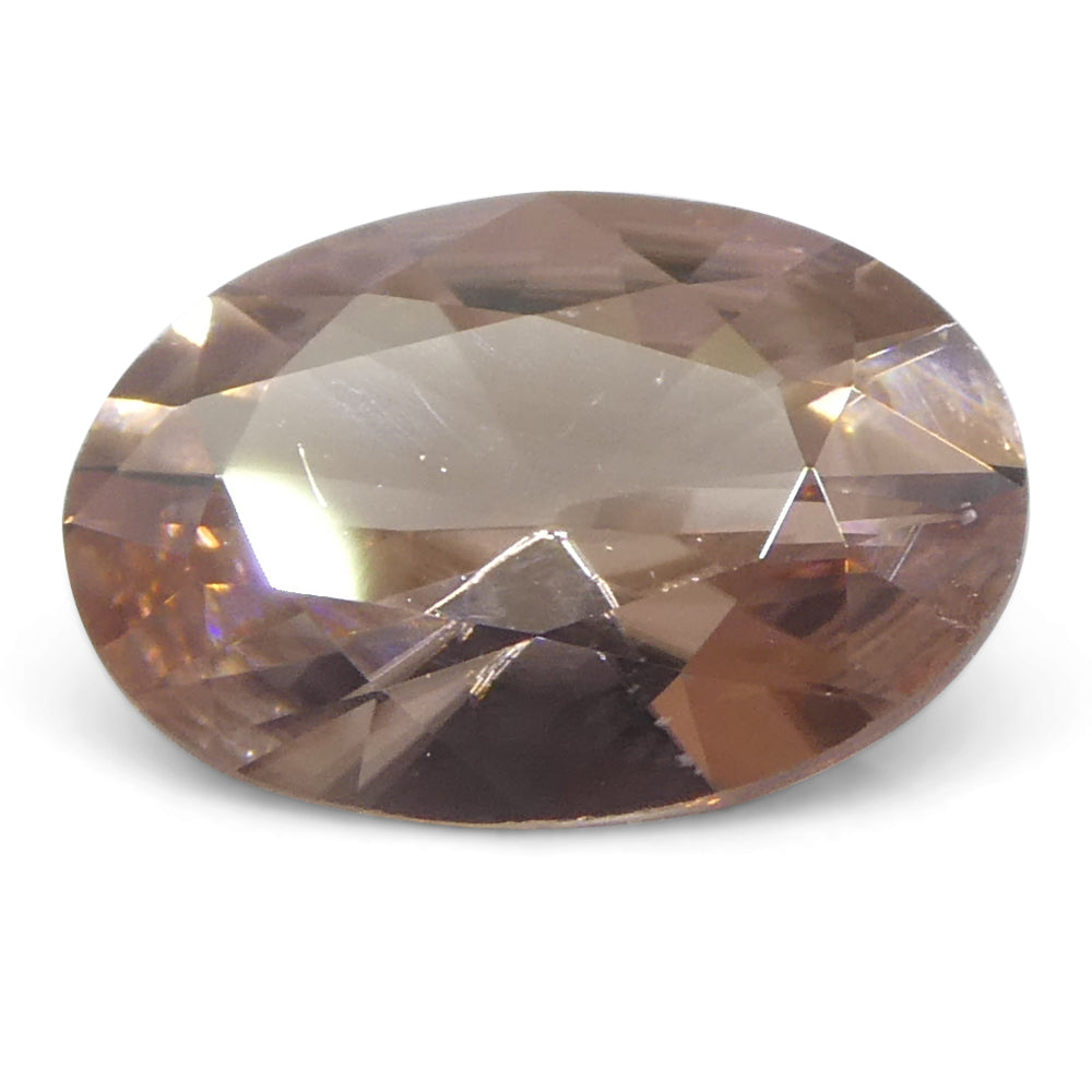 1.45ct Natural Earth Mined Oval Master Brilliant Cut Pink Zircon from Sri Lanka - Skyjems Wholesale Gemstones