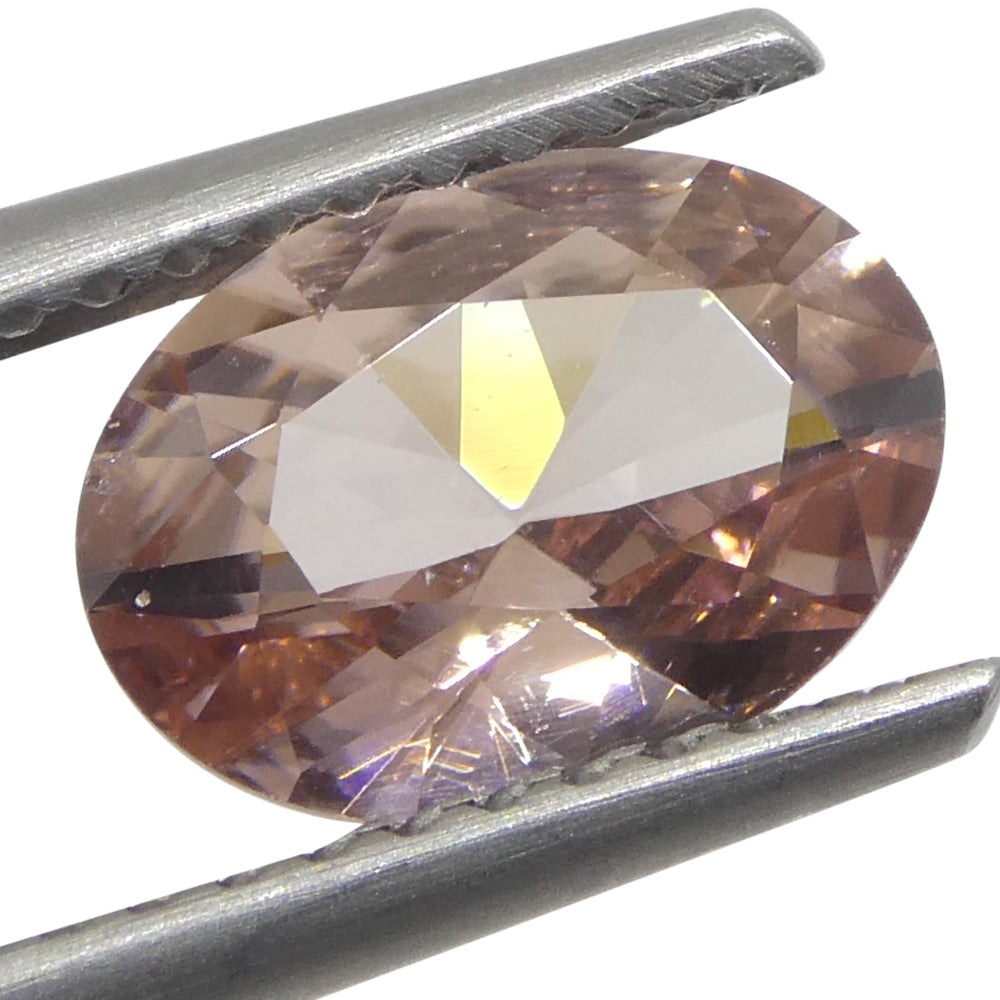 1.45ct Natural Earth Mined Oval Master Brilliant Cut Pink Zircon from Sri Lanka - Skyjems Wholesale Gemstones