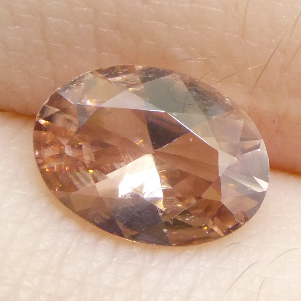 1.45ct Natural Earth Mined Oval Master Brilliant Cut Pink Zircon from Sri Lanka - Skyjems Wholesale Gemstones