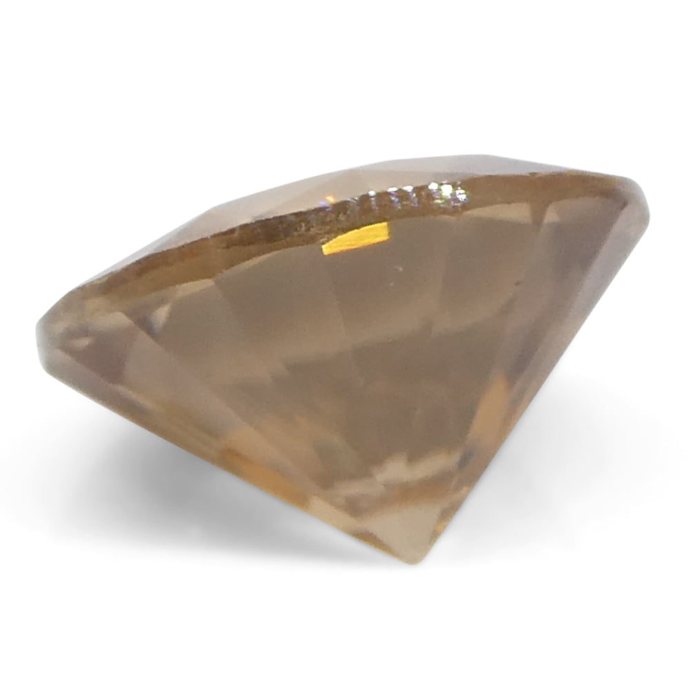 1.4ct Natural Earth Mined Round Master Brilliant Cut Orange-Yellow Zircon from Sri Lanka - Skyjems Wholesale Gemstones