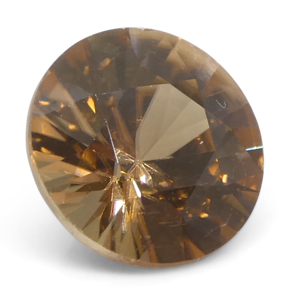 1.4ct Natural Earth Mined Round Master Brilliant Cut Orange-Yellow Zircon from Sri Lanka - Skyjems Wholesale Gemstones