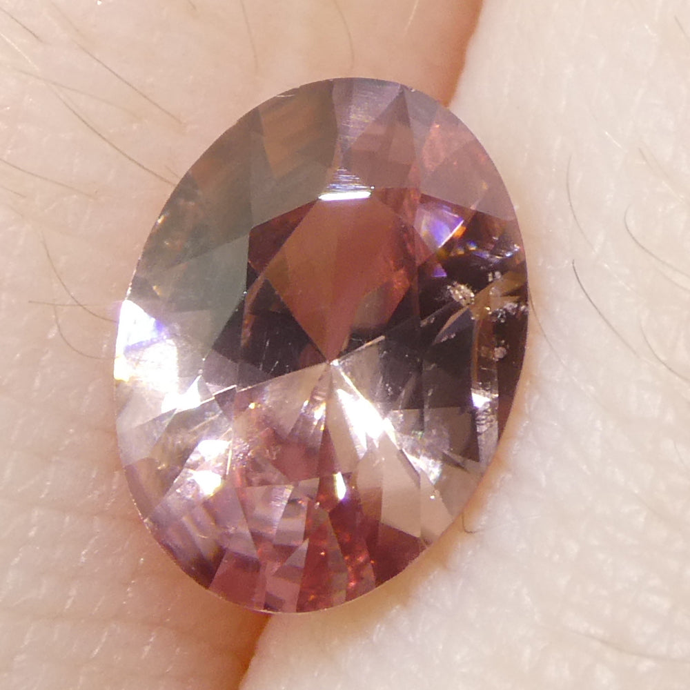 1.78ct Natural Earth Mined Oval Master Brilliant Cut Pink Zircon from Sri Lanka - Skyjems Wholesale Gemstones