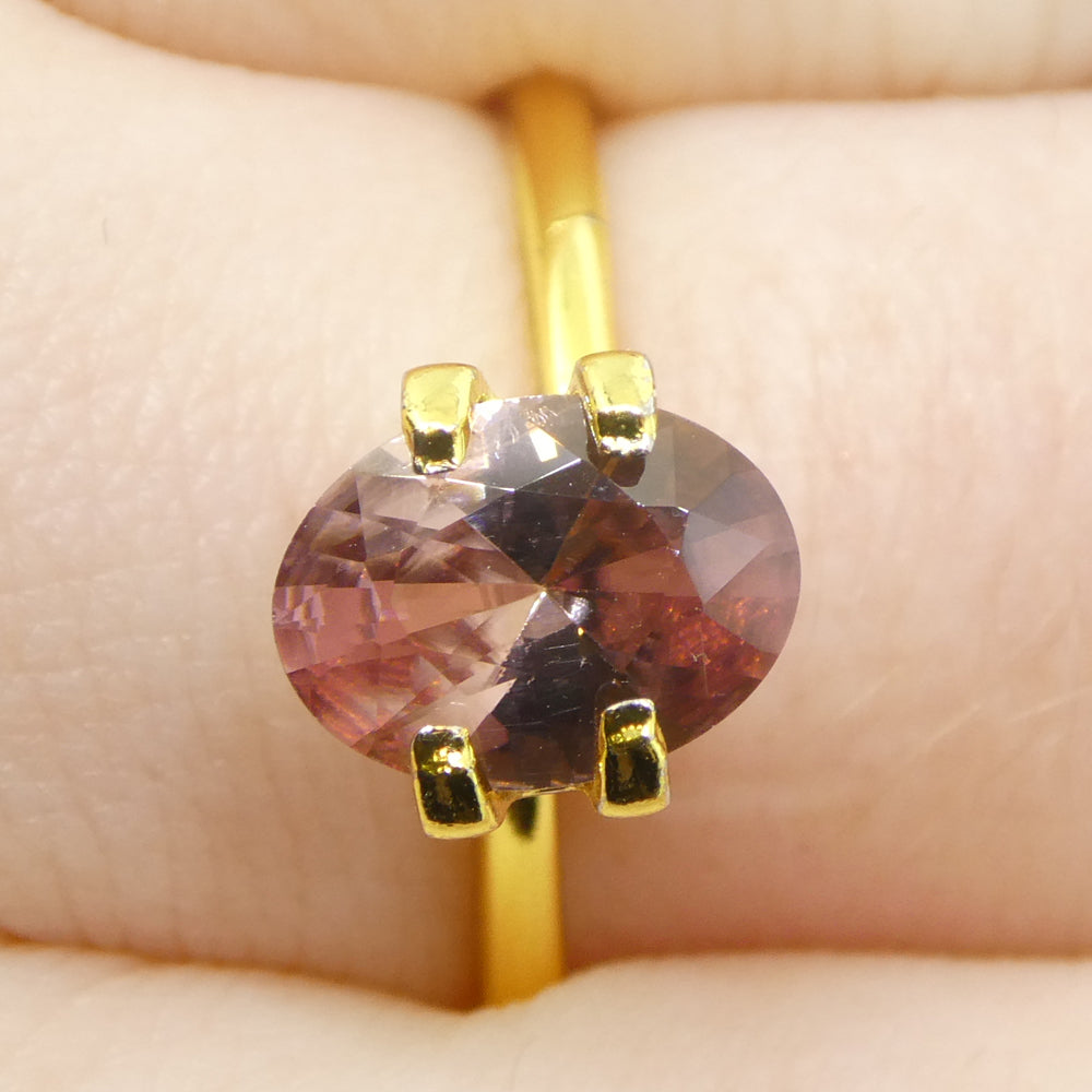 1.78ct Natural Earth Mined Oval Master Brilliant Cut Pink Zircon from Sri Lanka - Skyjems Wholesale Gemstones