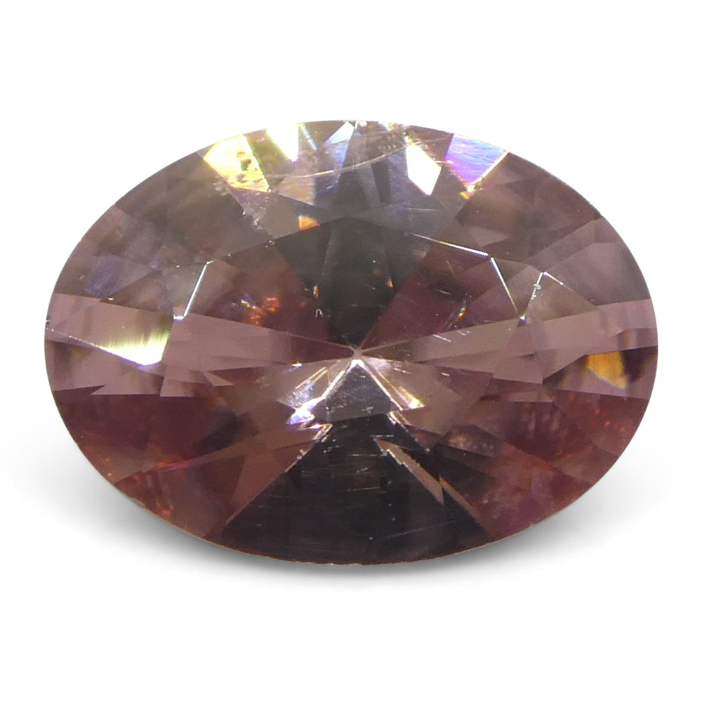 1.78ct Natural Earth Mined Oval Master Brilliant Cut Pink Zircon from Sri Lanka - Skyjems Wholesale Gemstones