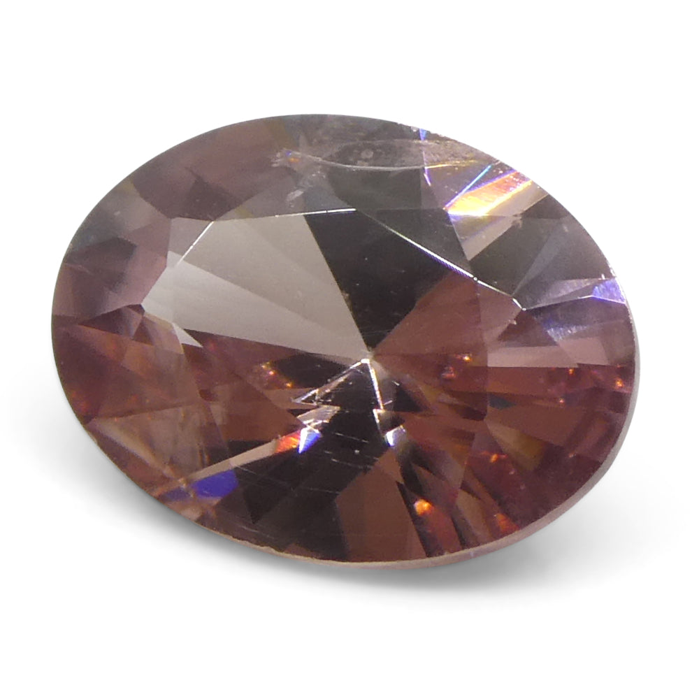 1.78ct Natural Earth Mined Oval Master Brilliant Cut Pink Zircon from Sri Lanka - Skyjems Wholesale Gemstones