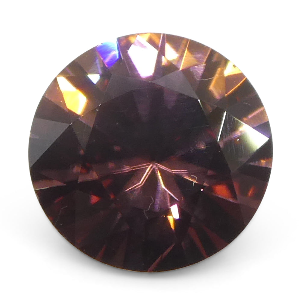 0.84ct Pink Zircon Round Brilliant Cut Gemstone from Sri Lanka by SkyJems, Natural Earth-Mined Collector's Gem