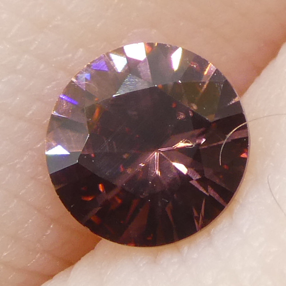 0.84ct Natural Earth Mined Round Master Brilliant Cut Pink Zircon from Sri Lanka - Skyjems Wholesale Gemstones