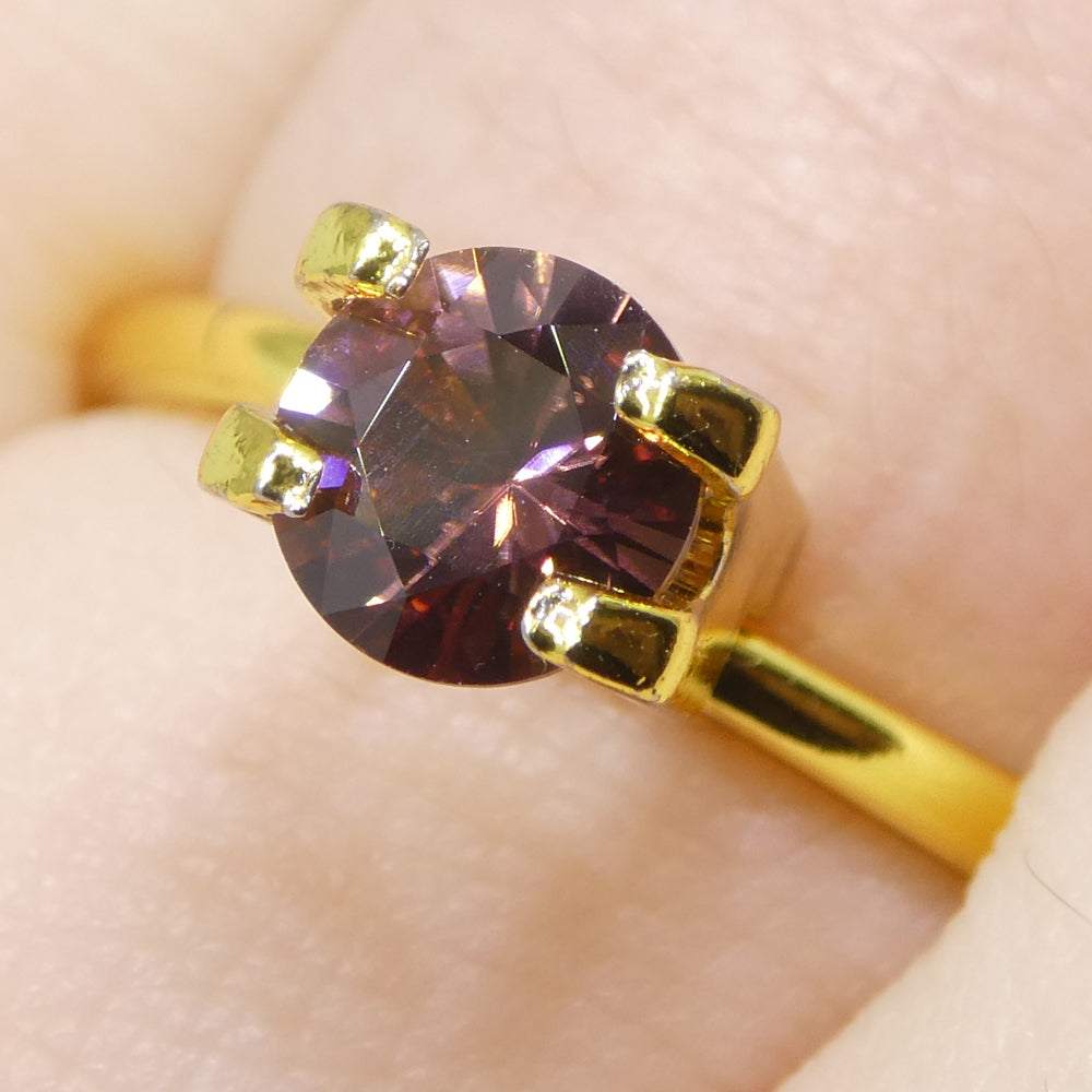 0.84ct Natural Earth Mined Round Master Brilliant Cut Pink Zircon from Sri Lanka - Skyjems Wholesale Gemstones