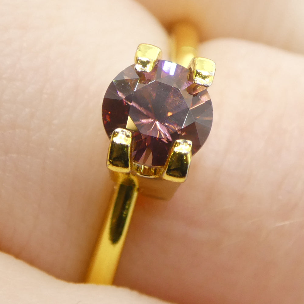 0.84ct Natural Earth Mined Round Master Brilliant Cut Pink Zircon from Sri Lanka - Skyjems Wholesale Gemstones