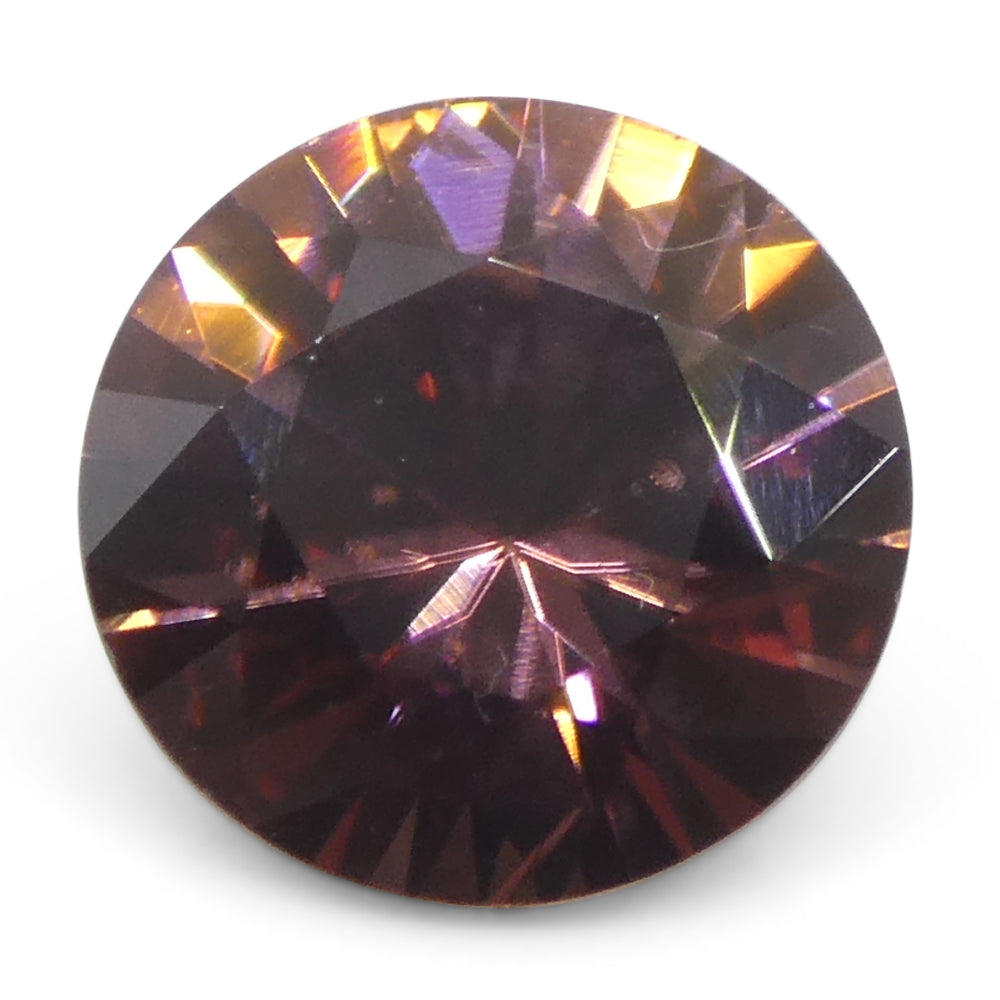 0.84ct Natural Earth Mined Round Master Brilliant Cut Pink Zircon from Sri Lanka - Skyjems Wholesale Gemstones