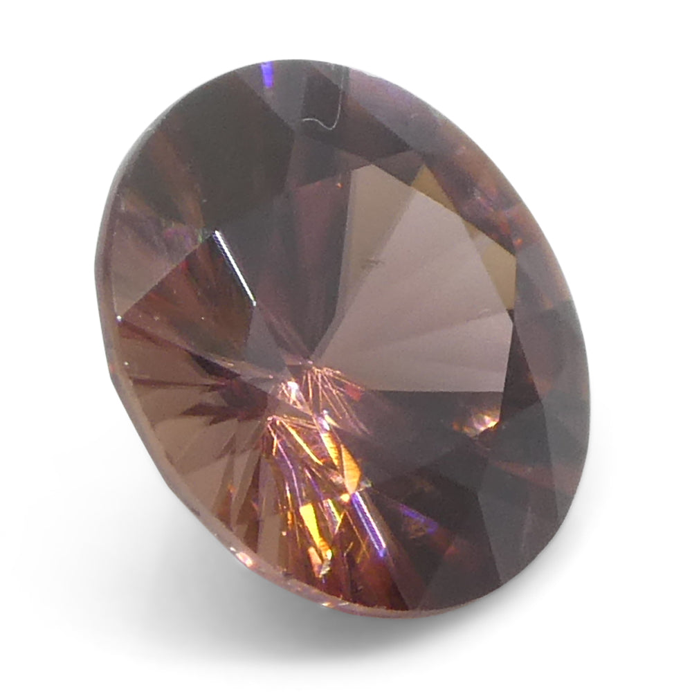 0.84ct Natural Earth Mined Round Master Brilliant Cut Pink Zircon from Sri Lanka - Skyjems Wholesale Gemstones