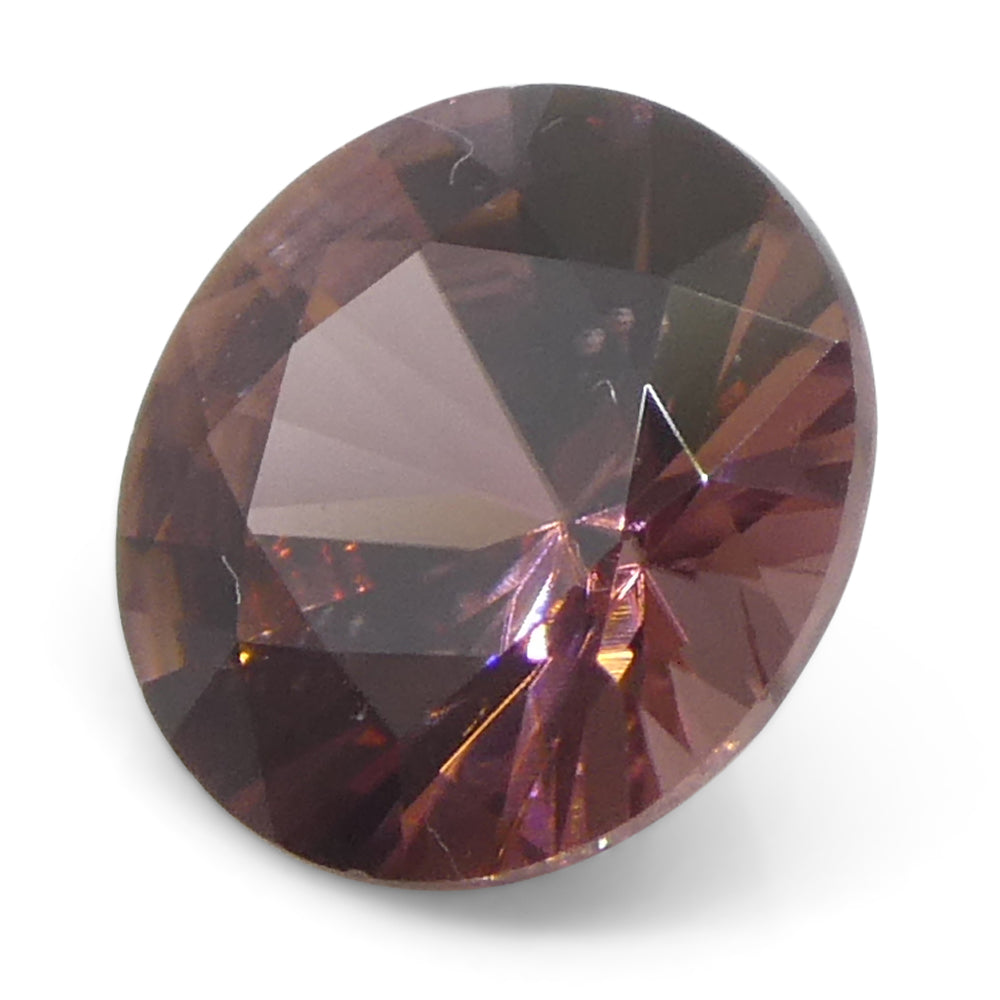 0.84ct Natural Earth Mined Round Master Brilliant Cut Pink Zircon from Sri Lanka - Skyjems Wholesale Gemstones