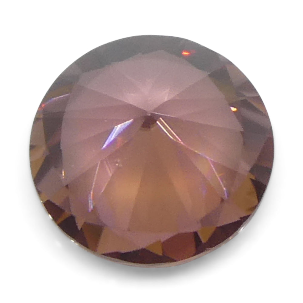 0.84ct Natural Earth Mined Round Master Brilliant Cut Pink Zircon from Sri Lanka - Skyjems Wholesale Gemstones