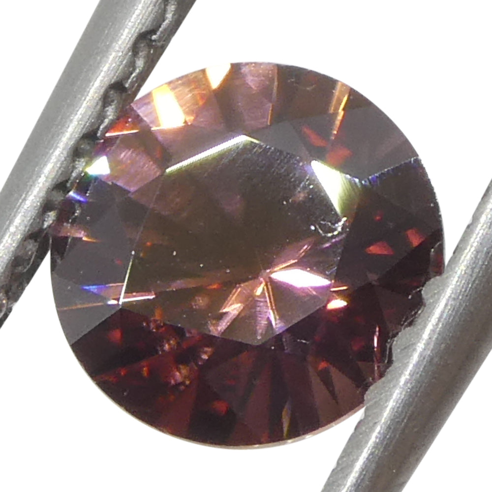 0.84ct Natural Earth Mined Round Master Brilliant Cut Pink Zircon from Sri Lanka - Skyjems Wholesale Gemstones