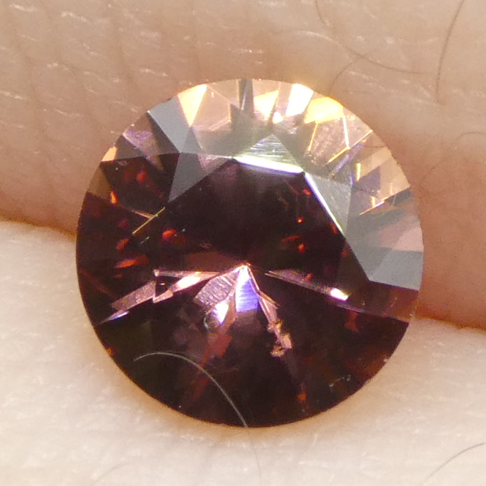 0.84ct Natural Earth Mined Round Master Brilliant Cut Pink Zircon from Sri Lanka - Skyjems Wholesale Gemstones