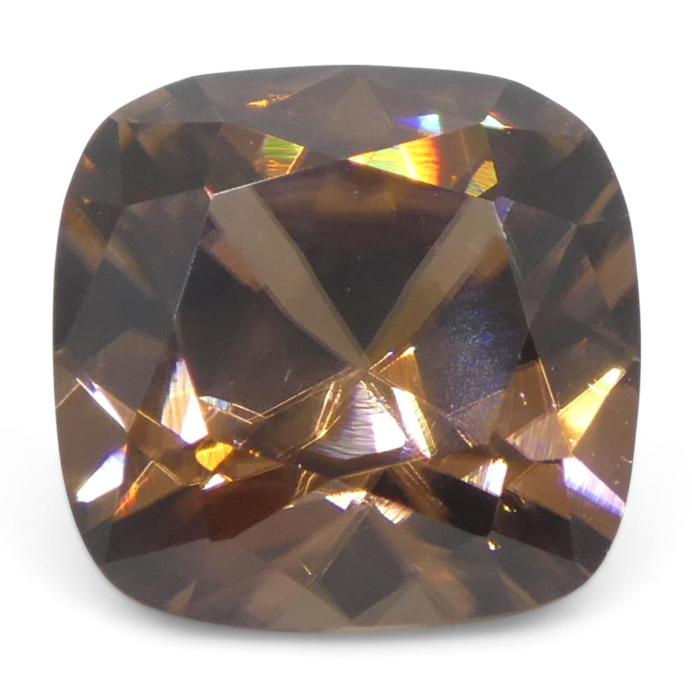 Zircon 2.8 cts 7.65 x 7.58 x 4.86 mm Cushion Orange  $840